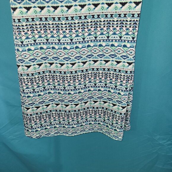 Title Nine XS Aztec Print Sleeveless Dress 85% Polyester 11% Tencel 4% Spandex - Picture 3 of 11